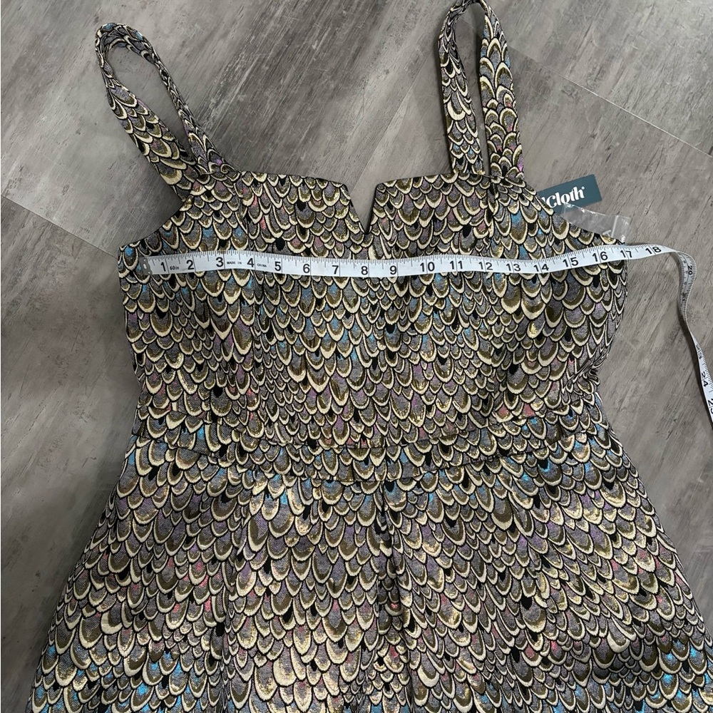 Modcloth Multicolor Scallop Mini Dress New with Tags Size 12 - Picture 13 of 13